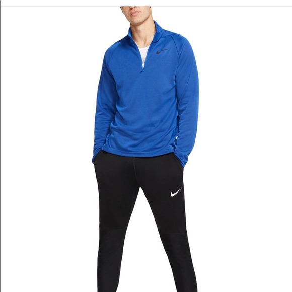 NWT Nike Therma 1/4 Zip Blue Pullover Training Top Lightweight Sweatshirt Men XL - Picture 5 of 6